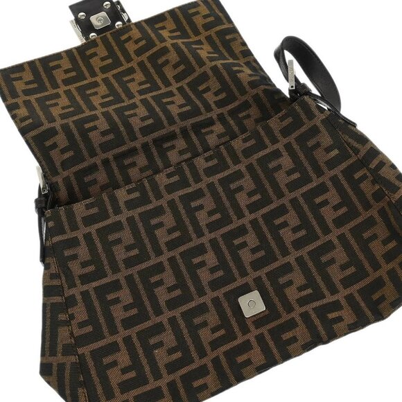 Fendi Brown Canvas Zucca Mamma Baguette Handbag 2308-26325-008 155331 - Picture 5 of 10